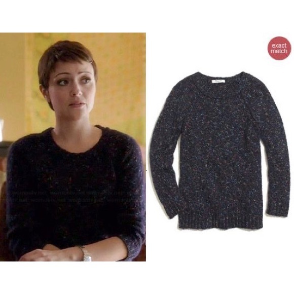 Madewell Navy Blue Softfleck Sweater - Picture 3 of 6